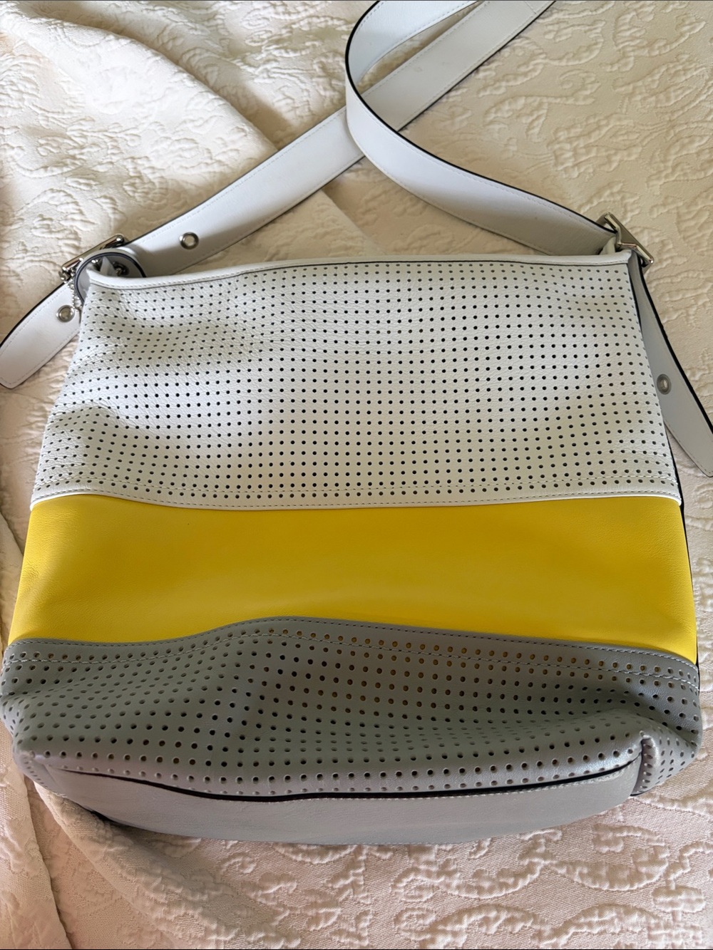COACH Like New Perforated Leather Bag